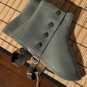 Vintage Buttoned Spats with Straps